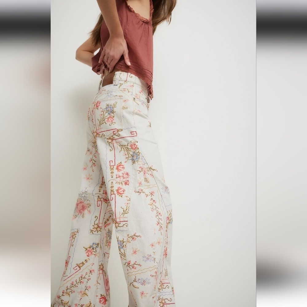 We The Free NWTs Eden Printed High Slouchy Jeans - Picture 3 of 7